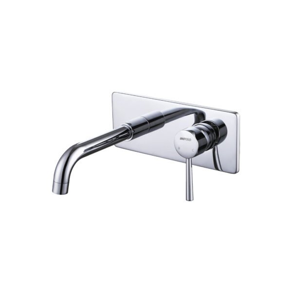 Modern wall-mounted basin mixer faucets featuring NPT threads chrome