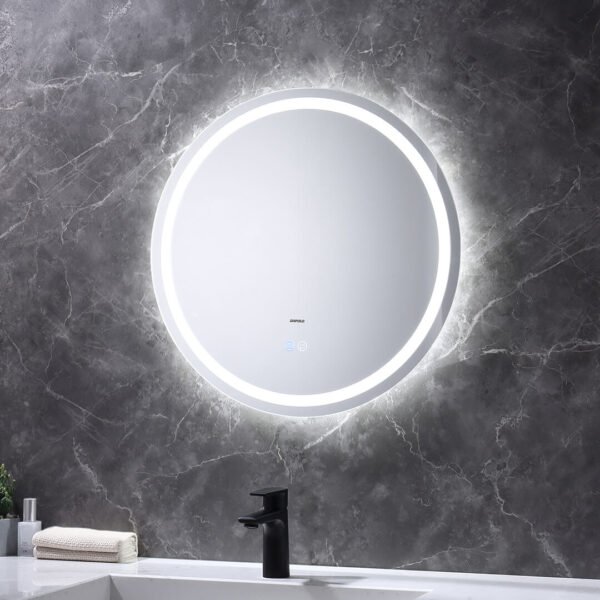 Fog free bathroom mirror