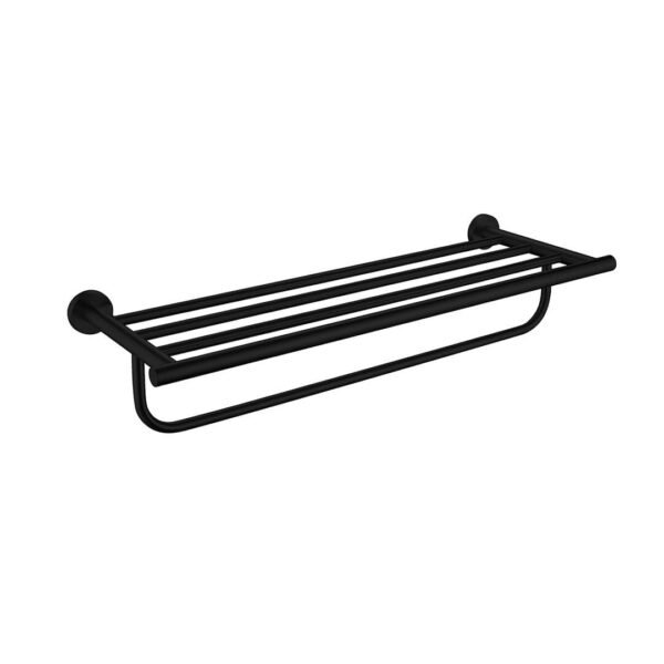 double bathtowel shelf matt black