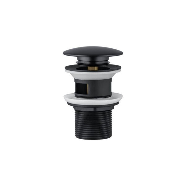 drain stopper with overflow matt black