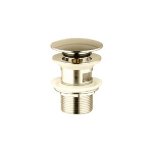 drain stopper with overflow brush gold