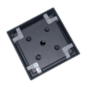 4″ Square Shower Drain with Tile Insert matt black